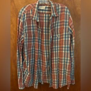 Denim & Supply Ralph Lauren Red and Blue Casual Button Down Shirt XXL